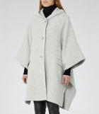 Reiss Dita - Hooded Cape In Grey, Womens, Size S/m