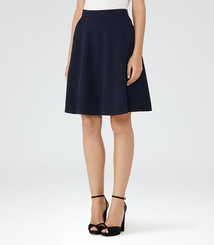 Reiss Hannah - Womens A-line Mini Skirt In Blue, Size 4