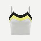 Romwe Cut And Sew Cami Top
