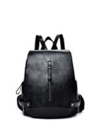 Romwe Front Zip Flap Backpack