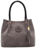 Romwe Grey Zipper Tassel Pu Bag