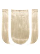 Romwe Light Blonde Clip In Straight Hair Extension 3pcs