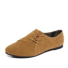 Romwe Oblique Lace-up Flats