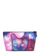 Romwe Cat & Galaxy Print Makeup Bag