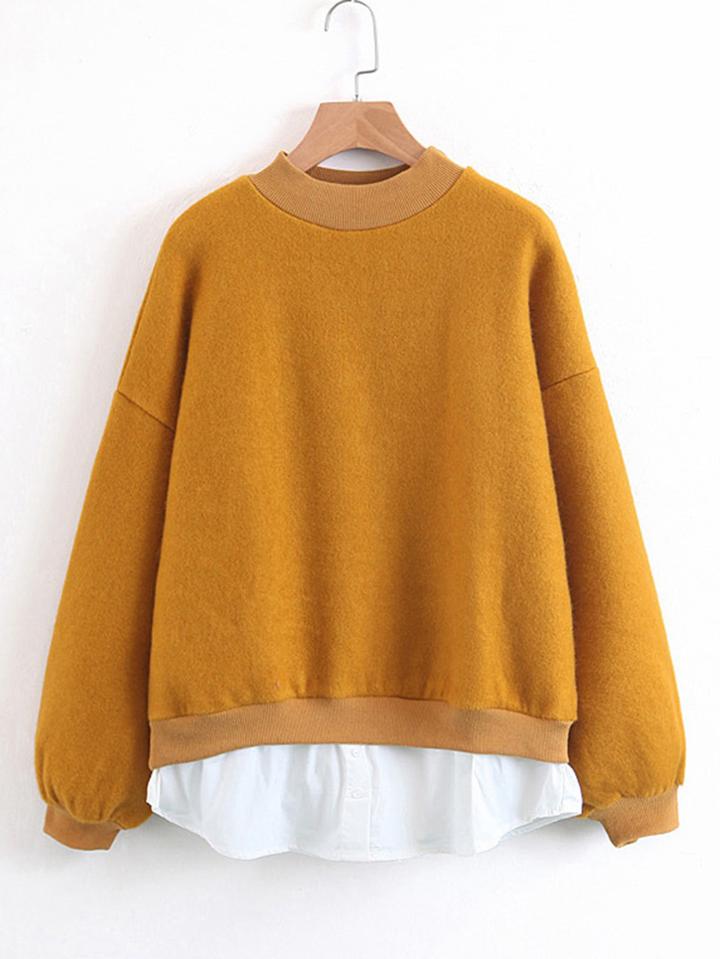 Romwe 2 In 1 Oversized Sweatshirt