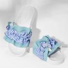 Romwe Contrast Ruffle Design Slippers