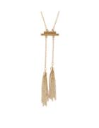 Romwe Simple Long Gold Chain Necklace