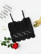 Romwe Hollow Out Lace Cami Top