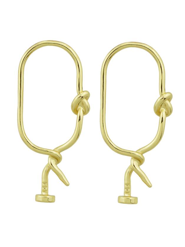Romwe Geometric Dangle Nail Big Earrings