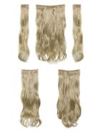 Romwe Light Golden Blonde Clip In Soft Wave Hair Extension 5pcs