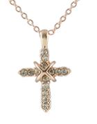 Romwe Beautiful Women Latest Rhinestone Cross Necklace
