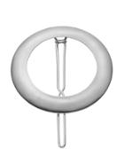 Romwe Silver Plated Hollow Circle Hair Clip