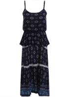 Romwe Spaghetti Strap Tribal Print Top With Skirt