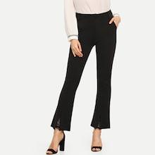 Romwe Contrast Lace Solid Pants