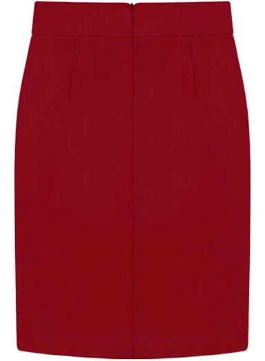 Romwe Split Bodycon Red Skirt