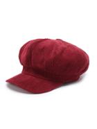 Romwe Corduroy Elastic Bakerboy Cap