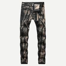 Romwe Guys Tie Dye Wash Jeans
