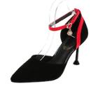 Romwe Ankle Strap Pointed Toe Heels