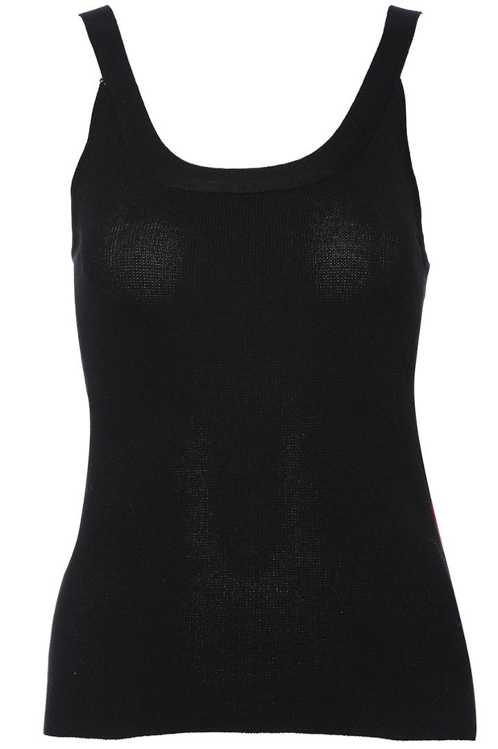 Romwe Romwe Cut-out Back Strap Black Vest