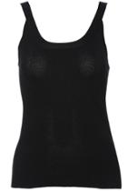 Romwe Romwe Cut-out Back Strap Black Vest