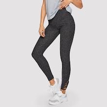 Romwe Crisscross Detail Hem Leggings