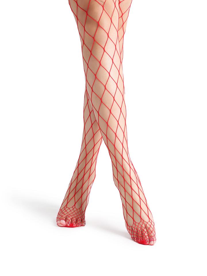 Romwe Red Sexy Fishnet Stockings