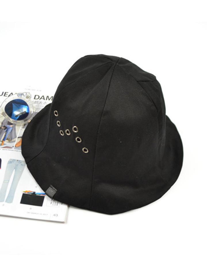 Romwe Eyelet Bucket Hat