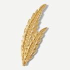 Romwe Double Feather Shaped Brooch