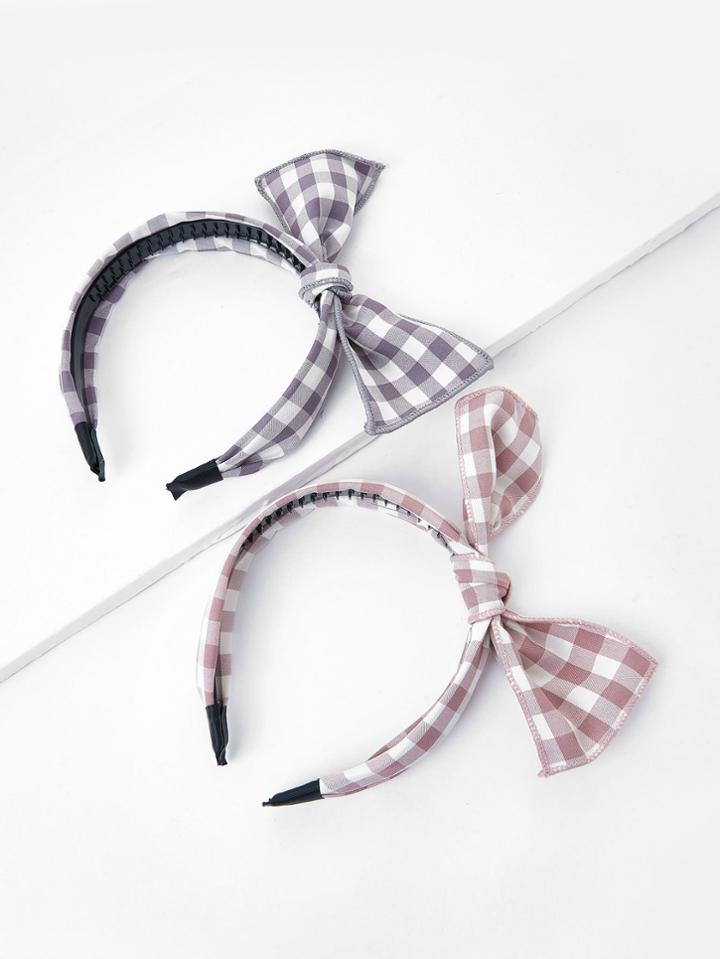 Romwe Bow Tie Headband 2pcs