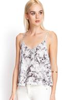 Romwe Spaghetti Strap Floral Loose Vest