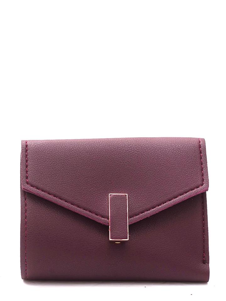 Romwe Flap Pu Clutch Bag