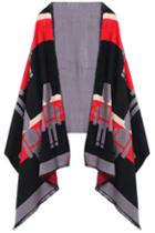 Romwe Robot Print Grey Scarf