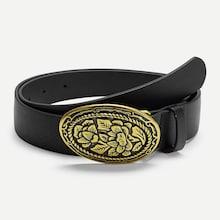 Romwe Flower Pattern Buckle Belt