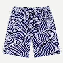 Romwe Guys Geo Pattern Shorts