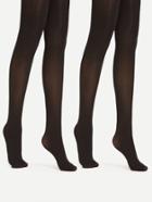 Romwe 80d Velvet Touch Tights 2 Pairs