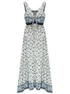 Romwe V Neck Lace Up Paisley Print Dress