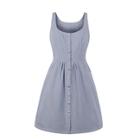 Romwe 50s Striped Button Through Dress