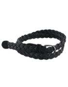 Romwe Simple Braided Rope Black Fashion Waist Belt