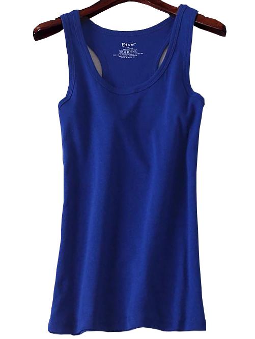 Romwe Y-back Royal Blue Tank Top