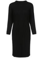 Romwe Long Sleeve Sheath Black Sweater Dress