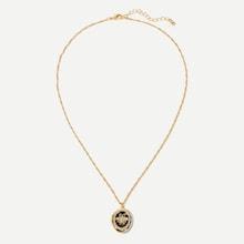 Romwe Bee Engraved Opened Pendant Necklace 1pc