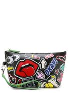 Romwe Cartoon Print Makeup Bag With Zipper