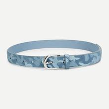 Romwe Camo Print Pu Belt