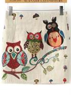Romwe Owl Print Bodycon Apricot Skirt