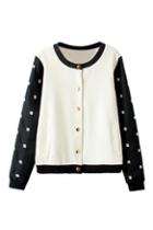 Romwe Color Block Embroidered Jacket