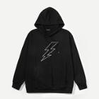 Romwe Men Light Print Pocket Front Hoodie