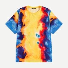 Romwe Guys Tie Dye Short Sleeve Tee