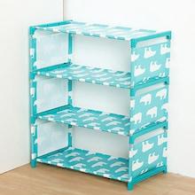 Romwe Bear Print Shoes Rack
