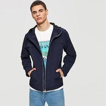 Romwe Guys Pocket Detail Zip Up Hooded Jacket