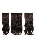 Romwe Black Cherry Clip In Soft Wave Hair Extension 3pcs